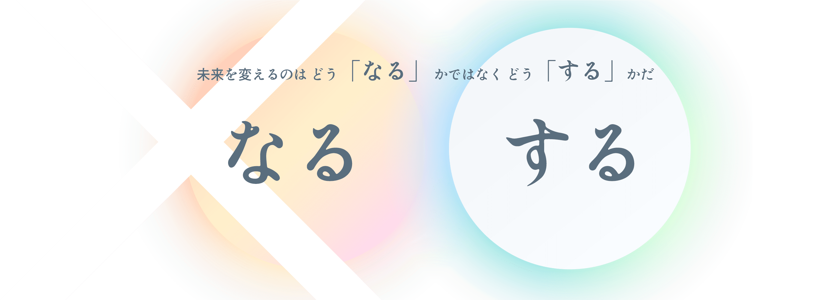 未来を変えるには、どう「なる」かではなく どう「する」かだ。